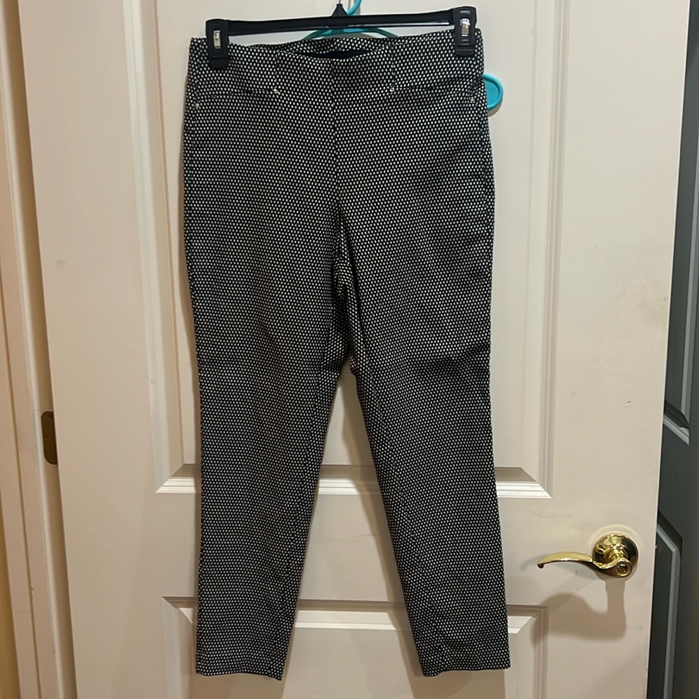 Rafaella black gray white comfort pants size 10